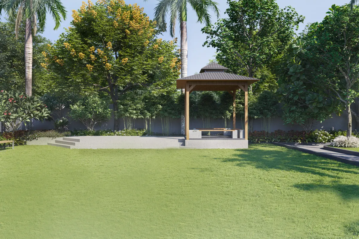 Garden A gazebo pavilion