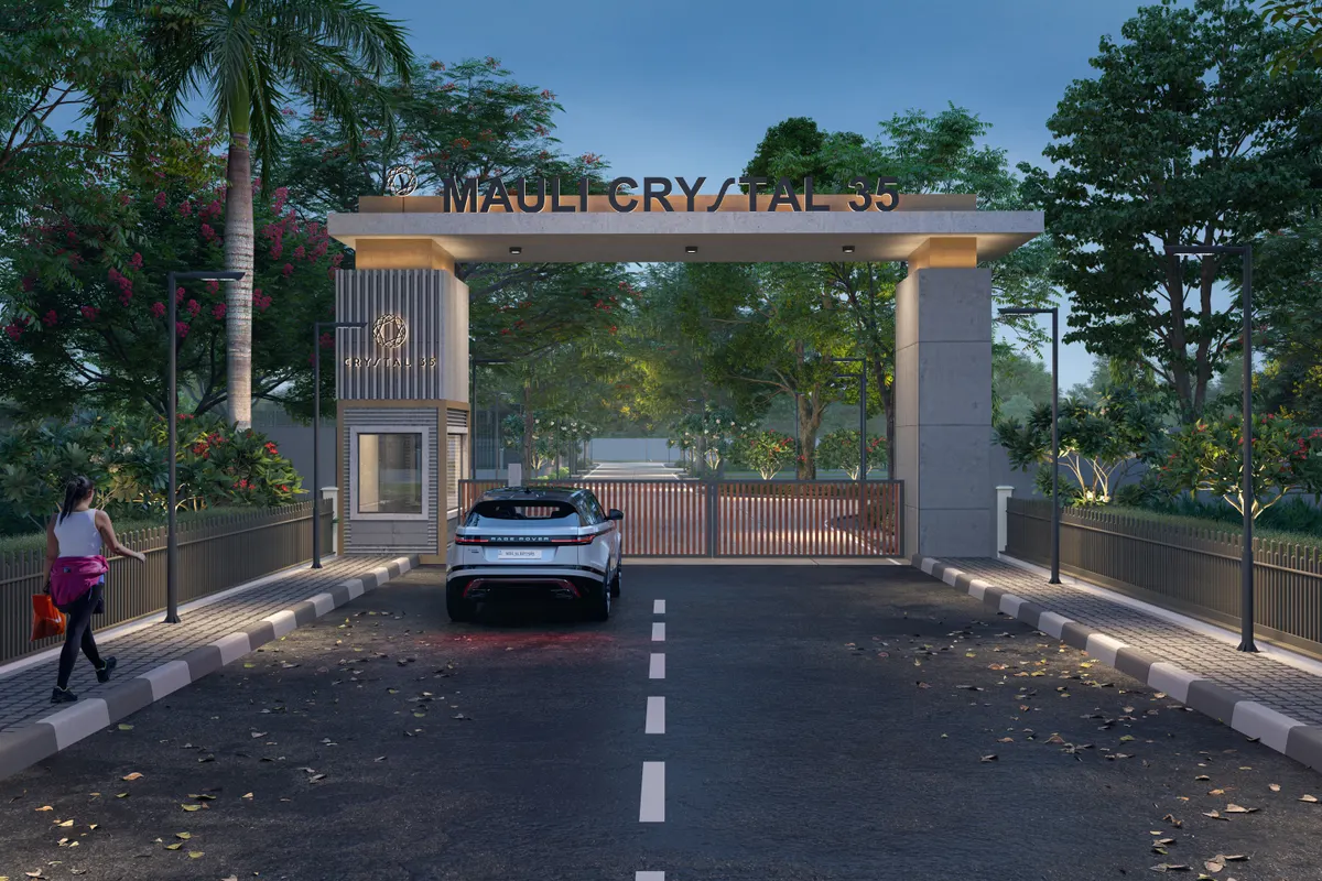 Mauli Crystal 35 main entrance at night
