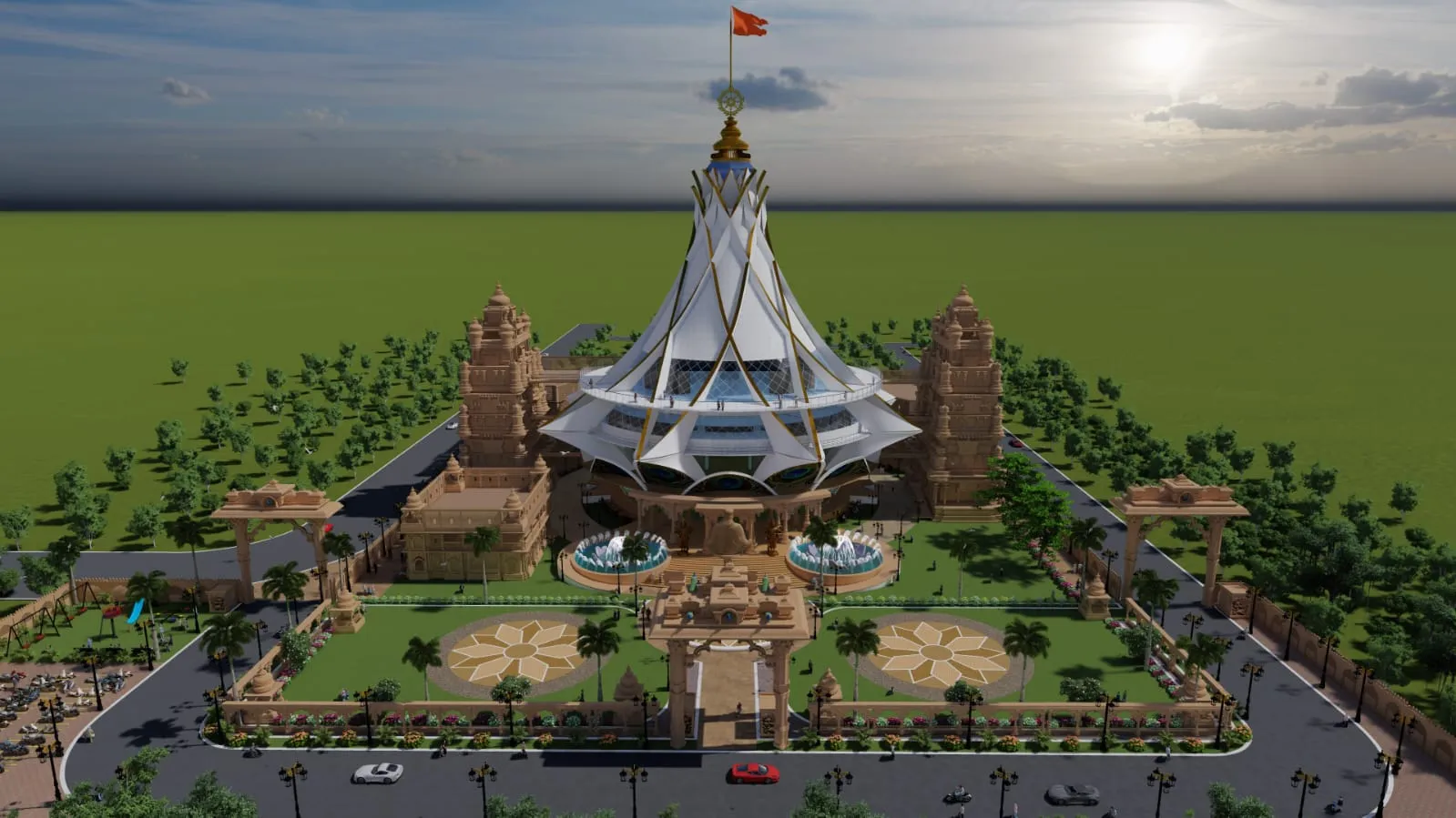 ISKCON IVCC temple grounds, Kothewada